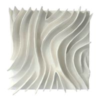 WAVES.1, Alabastergips, Kartonage, Acryl, 40x40x10 cm